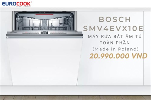 Máy rửa bát âm tủ toàn phần Bosch SMV4EVX10E - 2021 Home Connect