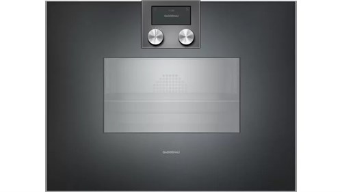 Lò nướng kèm hấp âm tủ Gaggenau BS470102 400 series - Màu than chì - 50L - Bản lề cửa bên phải