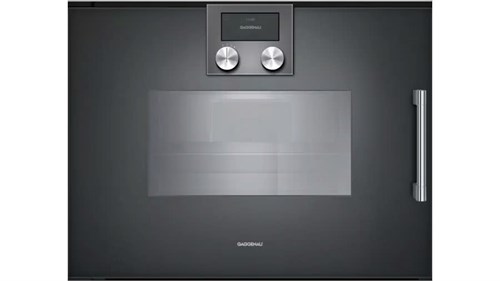 Lò nướng kèm hấp âm tủ Gaggenau BSP261101 200 series -Màu đen- 50L - Bản lề cửa bên phải