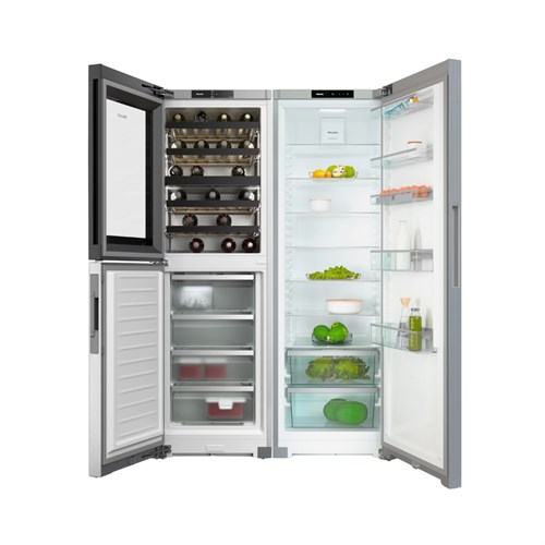 Bộ tủ lạnh - tủ rượu Miele KWNS 4784 DE - KS 4383 DD EDST - 702L - Làm đá tự động