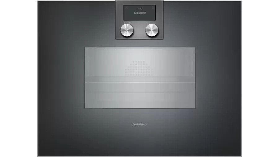 Lò nướng kèm hấp âm tủ Gaggenau BS450101 400 series - Màu than chì - 50L - Bản lề cửa bên phải