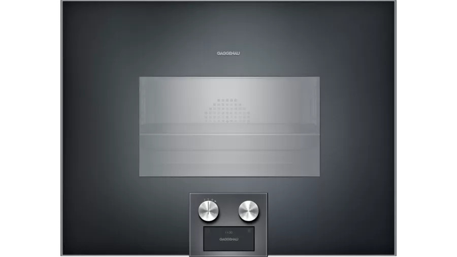 Lò nướng kèm hấp âm tủ Gaggenau BS454101 400 series -Than chì - 50L - Bản lề cửa bên phải