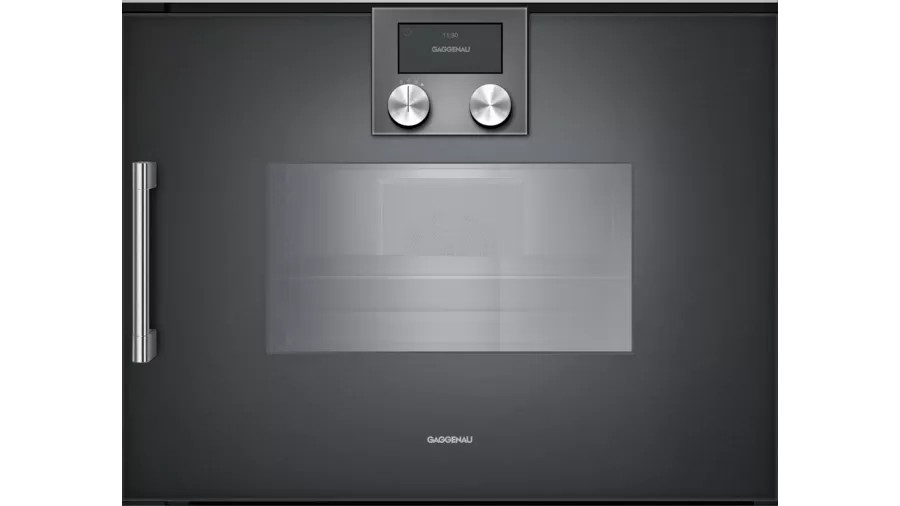 Lò nướng kèm hấp âm tủ Gaggenau BSP260101 200 series -Màu than chì - 50L - Bản lề cửa bên phải